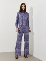 Calça Pantalona Malha Nobu Mistério Roxo