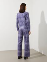 Calça Pantalona Malha Nobu Mistério Roxo