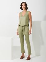 Calça Mari Com Faixa Malha Nobu Oliva