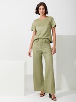 Calça Pantalona Malha Nobu Oliva