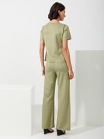 Calça Pantalona Malha Nobu Oliva