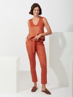 Calça Mari Com Faixa Malha Nobu Terra Firme