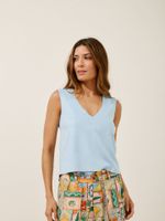 Blusa Grazi Malha Nobu Azul Litoral