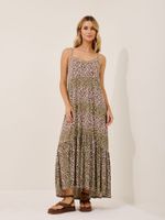 Vestido Londres Malha Fria Savana 
