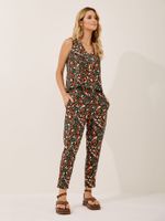 Calça Bicolor Malha Fria Selva Retrô Verde