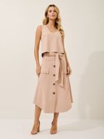 Blusa Grazi Malha Nobu Areia Rose