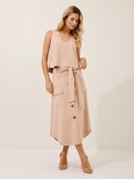 Blusa Grazi Malha Nobu Areia Rose