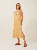 Vestido Maya Malha Fria Movimento Amarelo