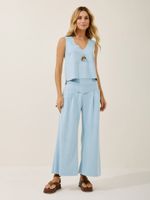 Calça Rita Malha Nobu Azul Litoral