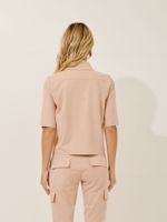 Camisa Luiza Malha Nobu Areia Rose