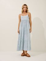 Vestido Luciana Malha Fria Aurora Azul 