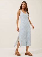 Vestido Flora Malha Fria Aurora Azul 