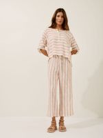 Calça Alicia Viscose Listras Orgânicas