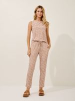 Calça Clara Malha Fria Aurora Rosa