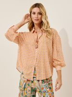 Camisa Soraia Voil Algodão Piquenique 