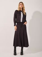 Jaqueta Ana Bella Malha Nobu Preto