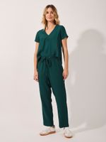 Calça Olivia Twill bari Verde Esmeralda