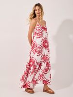Vestido Poliana Twill Transe Lunar Vermelho