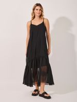 Vestido Poliana Flam Bord Preto