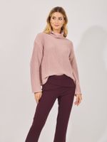 Blusa Gola Alta July Tricot Nude