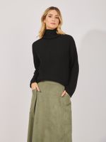 Blusa Gola Alta July Tricot Preto