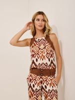 Blusa Deise Sândalo Estampa Ikat