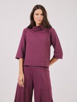 Blusa Jodie Moletom Ramado Ameixa 