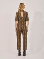 Calça Sally Malha Fria Estampa Fluxo Vital