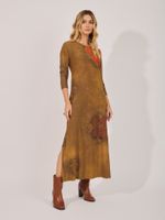 Vestido Rebeca Malha Fria Concreto Florido