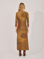 Vestido Rebeca Malha Fria Concreto Florido