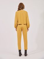 Calça Clara Moletom Ramado Mostarda