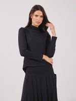 Blusa Gola Alta Malha Fria Preto