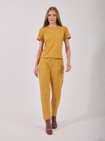 Calça Lolita Moletom Ramado Mostarda