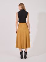 Blusa Gola Alta Fran Sem Manga Tricot Preto