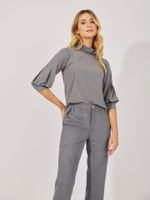 Blusa Mercia Malha Fria Cinza