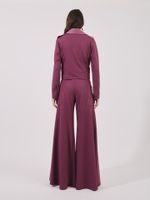 Calça Gisela Moletom Ramado Ameixa