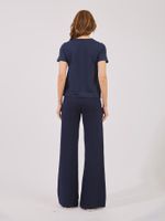 Calça Molly Moletom Ramado Marinho