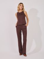 Calça Pantalona Ampla Sepia