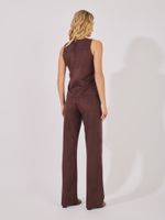 Calça Pantalona Ampla Sepia