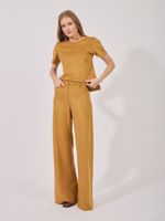 Calça Pantalona Ampla Mascavo 