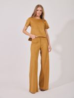 Calça Pantalona Ampla Mascavo 