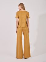 Calça Pantalona Ampla Mascavo 