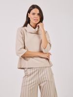 Blusa Jodie Moletom Ramado Areia