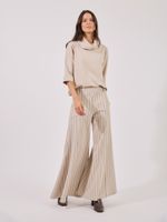 Blusa Jodie Moletom Ramado Areia