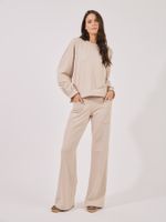 Calça Lana Moletom Ramado Areia