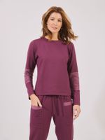 Blusa Lenny Moletom Ramado Ameixa