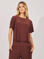 Camiseta Creta Malha Fria Marrom