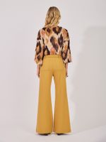 Blusa Lucy Veludo Estampa Ikat  Solar Maxi