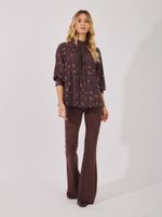Blusa Elisabeth Malha Fria Estampa Onça Clássica