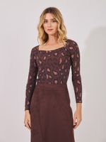 Blusa Alessa Malha Fria Onça Clássica 